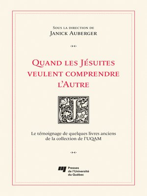 cover image of Quand les Jésuites veulent comprendre l'Autre